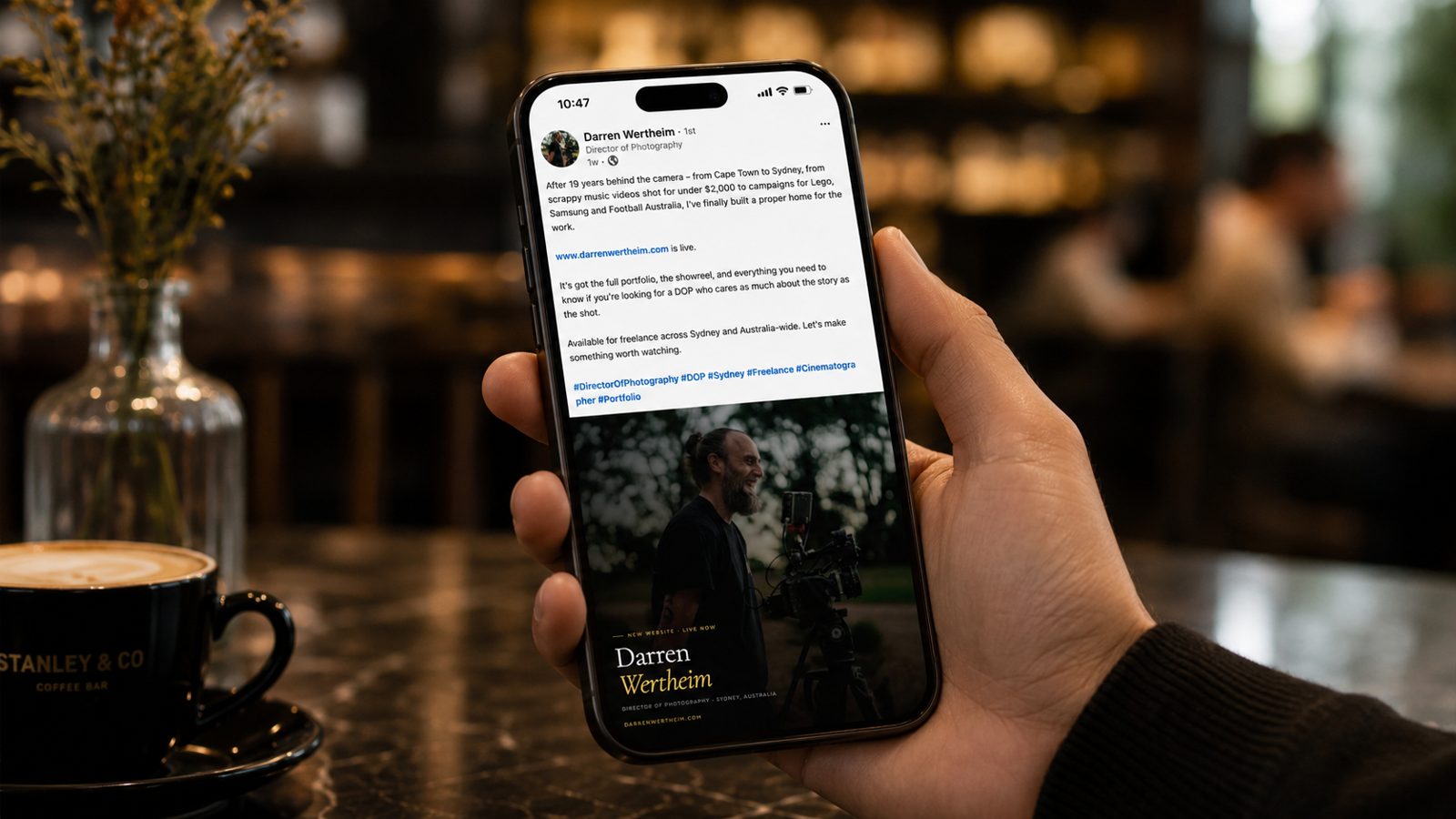 Darren Wertheim LinkedIn launch post