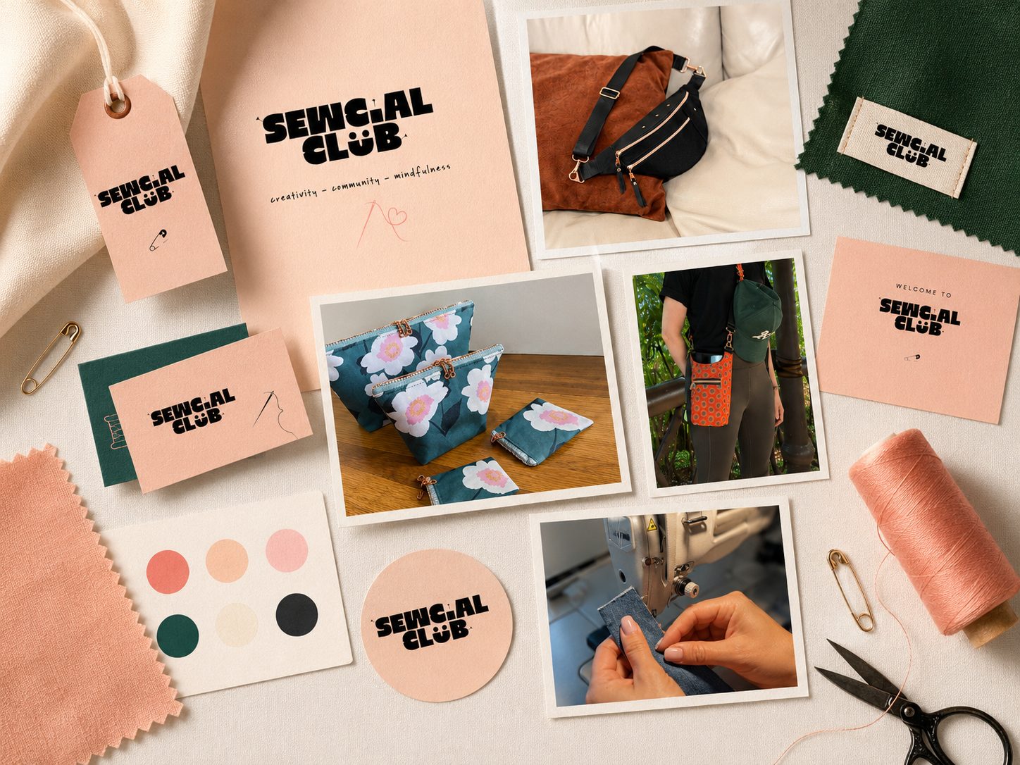 Sewcial Club Instagram launch content and product photography